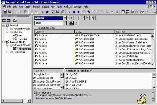   Office 2000  Object Browser